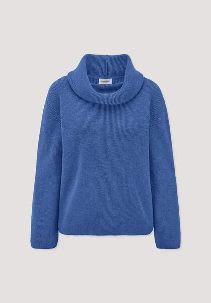 hessnatur hessnatur Strickpullover Relaxed aus reiner Bio-Baumwolle, Kobalt, – Produktbild 4 von 4