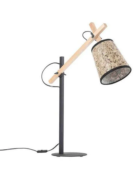 ALMUT von Wildheim ALMUT von Wildheim Schwenkbare Leselampe Tischleuchte aus Holz Lampenschirm aus Almheu – Produktbild 3 von 4