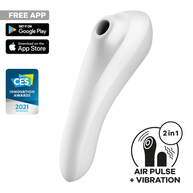 Satisfyer Satisfyer Dual Pleasure Connect App, Vibrator + Druckwellen, Weiß, – Produktbild 1 von 1
