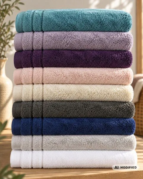 VEGAN home Saunatuch | 100% Bio-Baumwolle | 100x200cm | Verschiedene Farben, Aubergine, – Produktbild 2 von 2