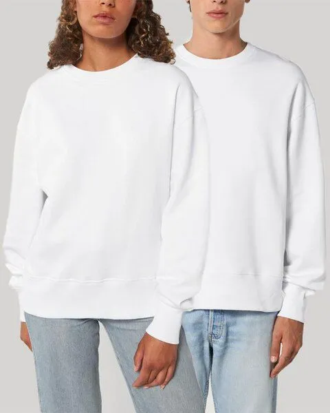 YTWOO YTWOO Lässiges Sweatshirt in Bio-Qualität, Pullover, Sweater, Unisex, Weiss, – Produktbild 1 von 4