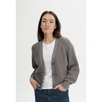 MELA MELA Rippstrick Cardigan Style BHUMA aus 100% Bio-Baumwolle, Bear melange, – Produktbild 1 von 1