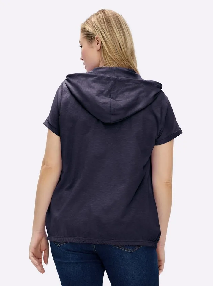 Witt Witt Shirtjacke Sweatjacke Kurzarm, Blau, – Produktbild 2 von 5