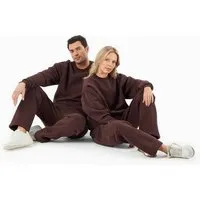 ORGANICATION ORGANICATION SAYLORR | Essentials Travel Unisex Sweatshirt aus Bio-Baumwolle und recyceltem Polyester, Bitter chocolate, – Produktbild 1 von 1
