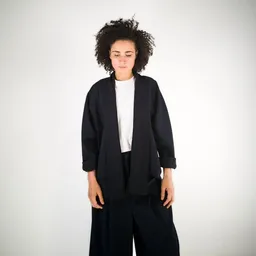 keijn keijn SMOOTH BLUE Hemdjacke mit Schalkragen – Produktbild 1 von 1