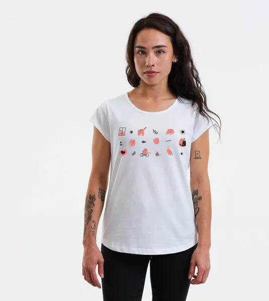 Gary Mash GARY MASH Shirt Asheville Katzenliebe aus Biobaumwolle, Weiß, – Produktbild 2 von 4
