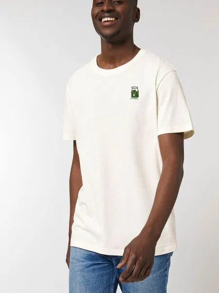 Kultgut Kultgut Artdesign - Shirt aus recycelter Biobaumwolle / pickles, Natur, – Produktbild 3 von 4