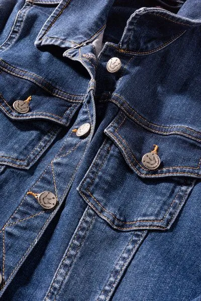 Heidekönigin Heidekönigin Jeansjacke GOTS, Blau (dark denim), – Produktbild 2 von 2