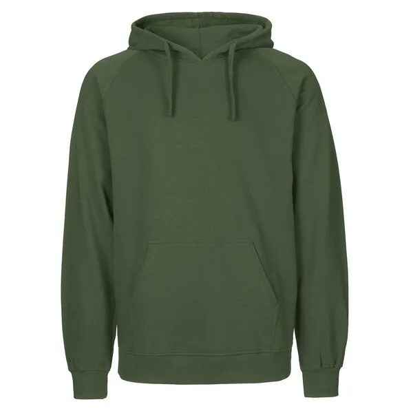 HANDGEDRUCKT HANDGEDRUCKT "Free Your Mind" Männer Hoody aus reiner Biobaumwolle (kbA), Military, – Produktbild 2 von 4