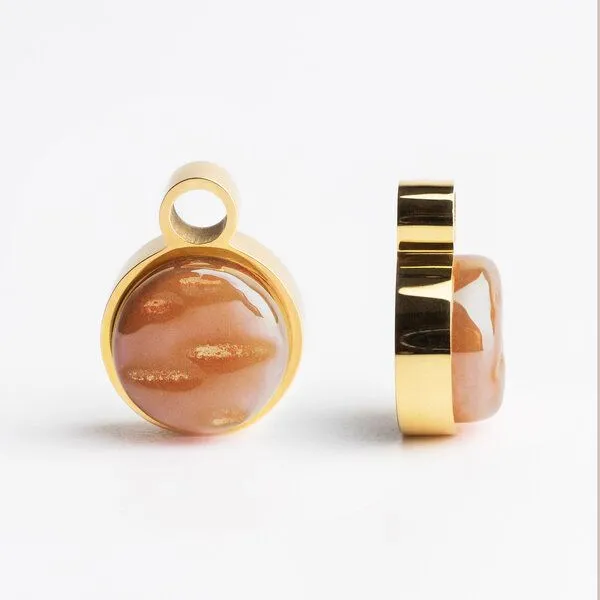 ALEXASCHA ALEXASCHA Anhänger für Ohrringe | Mix & Match Charms | Gold, Nussbraun, – Produktbild 1 von 4
