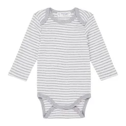 Sense Organics sense-organics Baby- Body Langarm *Yvon* grey- stripes I GOTS & Bio I Sense Organics – Produktbild 1 von 1