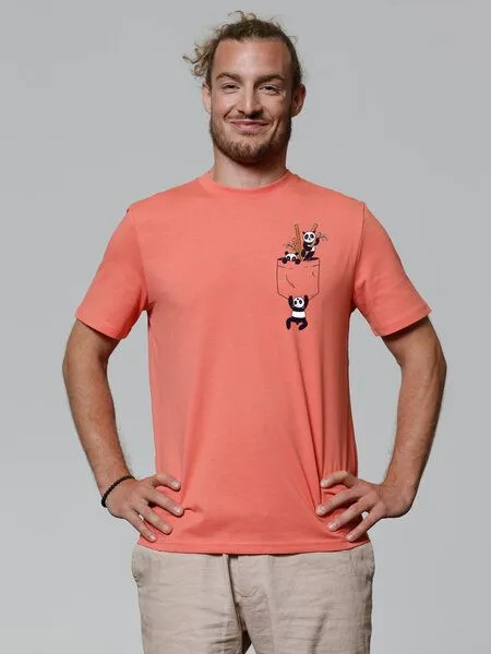 watapparel watapparel T-Shirt Unisex Pocket Pandas, Fiesta, – Produktbild 2 von 4