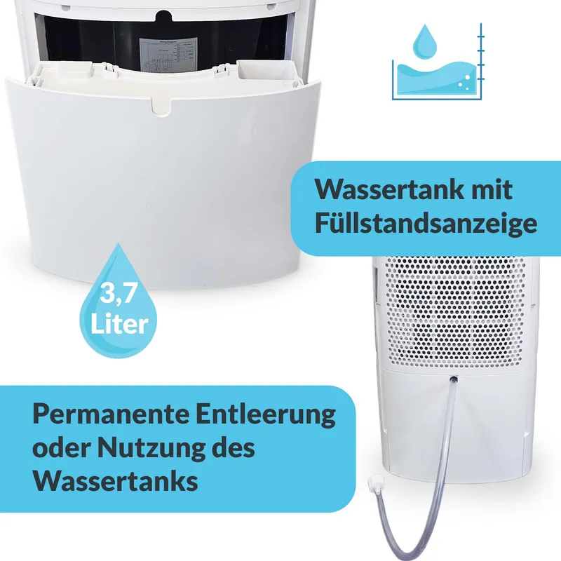 HANTECH HANTECH Luftentfeuchter 20L/Tag Timer Leise Raumentfeuchter Entfeuchter bis 32m² – Produktbild 8 von 8