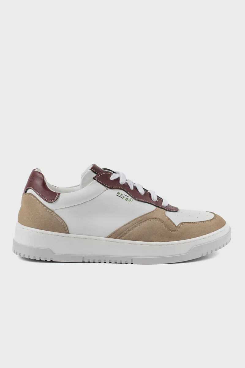 Risorse Future Risorse Future Herren vegan Sneaker Wave Bordeaux/Haselnuss, Weiß, – Produktbild 1 von 2