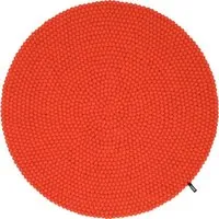 myfelt myfelt Filzkugelteppich rund, 100% Schurwolle, Mats (rotorange), – Produktbild 1 von 1