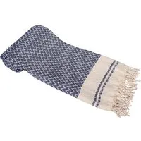A&R Textile A&R Textile A&R Hamamtuch Saunatuch Badetuch Strandtuch "Alanya" Handtuch 100 x 180 cm, Navy/creme, – Produktbild 1 von 1