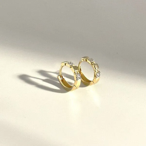 MOANINA MOANINA Ohrringe Zivia Hoops - 375 Massivgold, Gold, – Produktbild 1 von 2