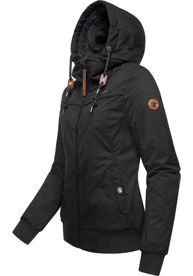 ragwear ragwear Winterjacke Jotty Winter stylische Outdoorjacke mit abnehmbarer Kapuze, Schwarz, – Produktbild 3 von 4