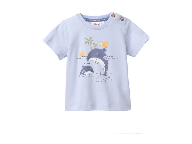People Wear Organic People Wear Organic Kurzarm-Shirt hellblau Gr. 74/80, Blau, – Produktbild 1 von 1