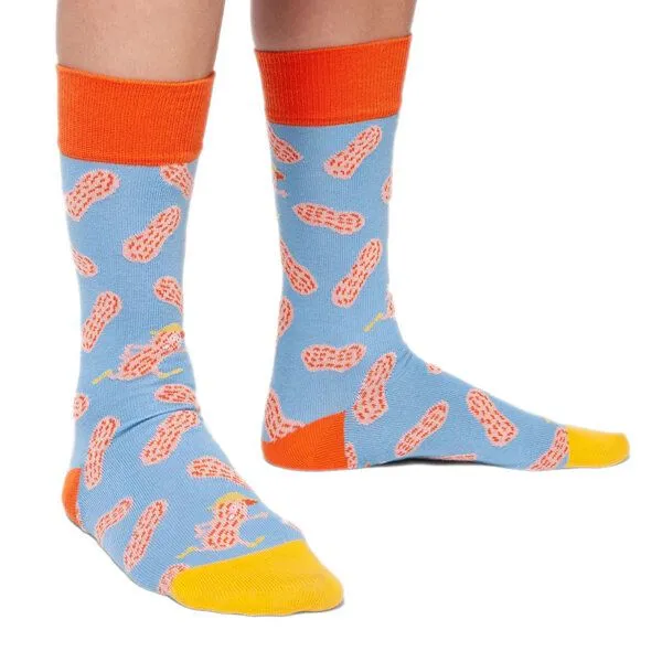 DillySocks DillySocks Socken Peanut Buddy aus Biobaumwoll-Mix, Blau, – Produktbild 3 von 4