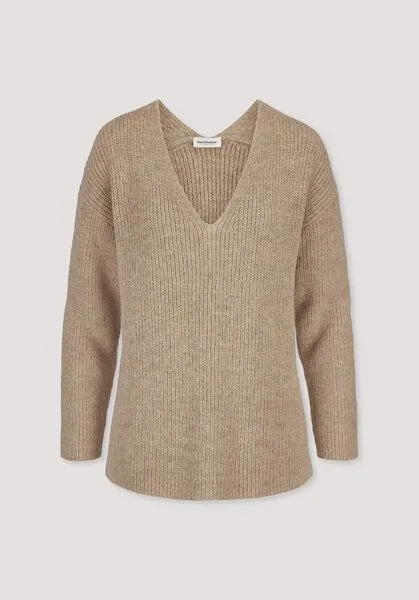 hessnatur hessnatur Strick Pullover Relaxed aus reinem Alpaka, Mandelbraun, – Produktbild 4 von 4