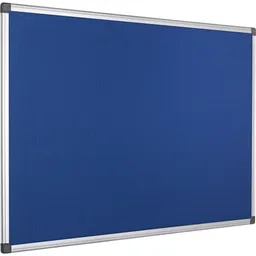 Bi-Office Bi-Office Textil-Pinnwand mit Aluminiumrahmen 200 x 120 cm blau – Produktbild 1 von 1