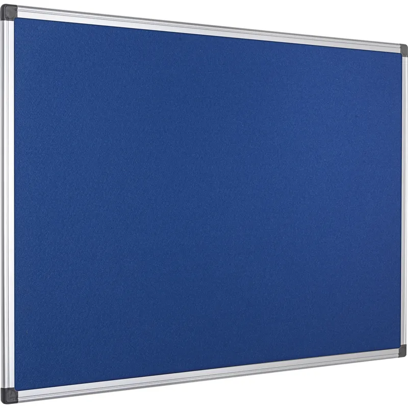 Bi-Office Bi-Office Textil-Pinnwand mit Aluminiumrahmen 60 x 45 cm blau – Produktbild 1 von 3