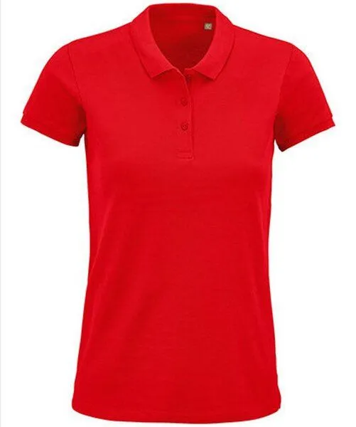 Sol's Sol's Damen Polo Shirt Kurzarm Bio - Baumwolle, Rot, – Produktbild 1 von 4