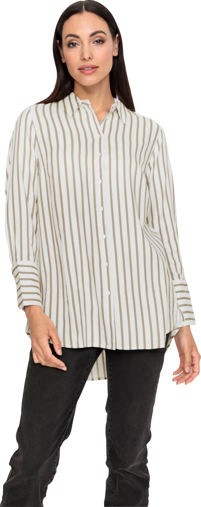 heine Hemdbluse weiß-sesam-gestreift, Weiß-sesam-gestreift, – Produktbild 2 von 2