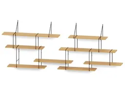 Hausen Hausen Wandregal Duo link shelf oak / black – Produktbild 1 von 1