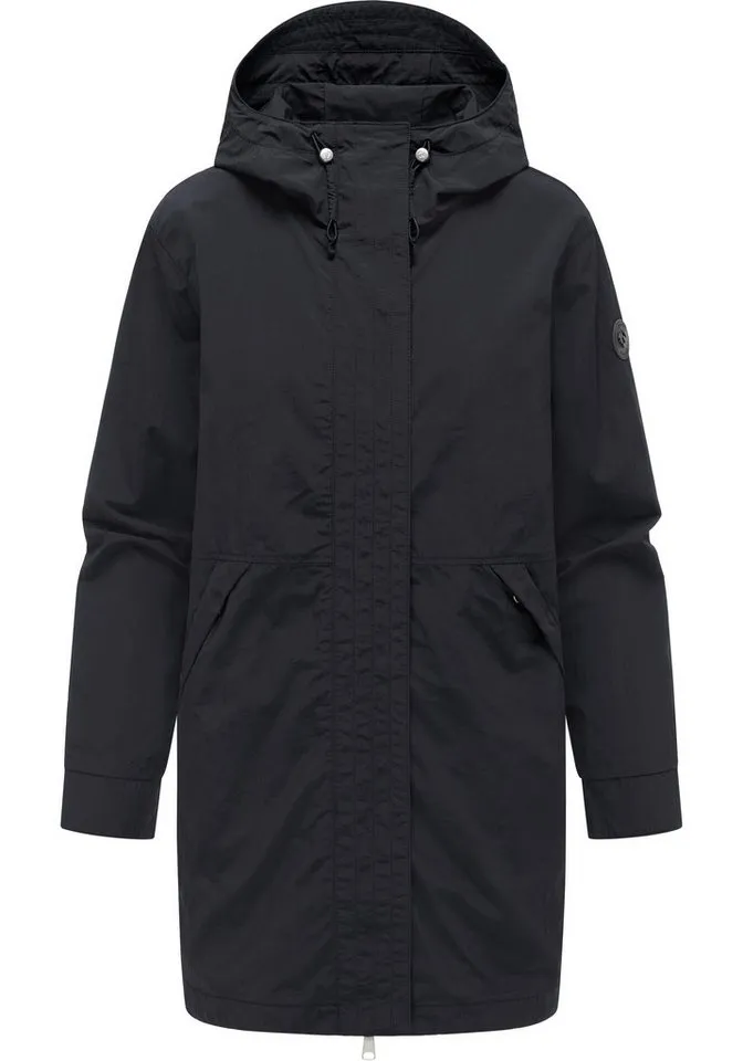 ragwear ragwear Kurzmantel Lamyja A Leichter Oversize-Übergangsparka mit Kapuze, Schwarz, – Produktbild 2 von 3