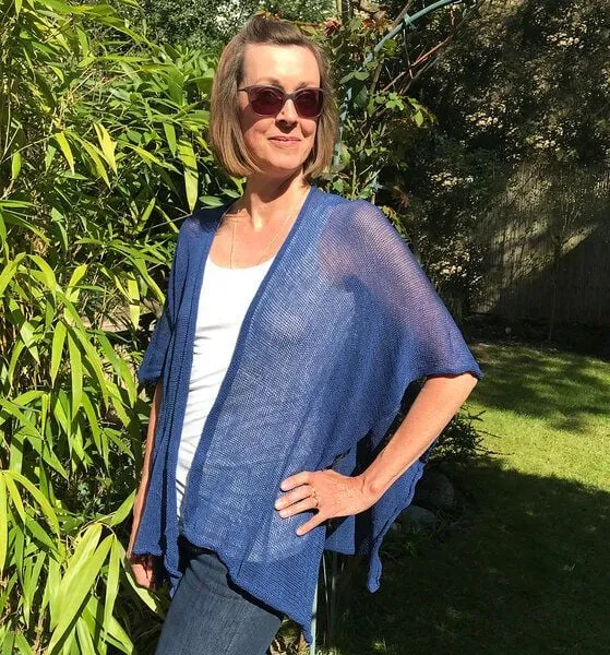 Sundara Sundara Kimono "Mira" 100% Bio-Baumwolle, Blau, – Produktbild 2 von 4
