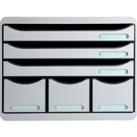 Exacompta Exacompta Schubladenbox Storebox "Office", DIN A4+, 6 Schubladen geschlossen, lichtgrau – Produktbild 1 von 1