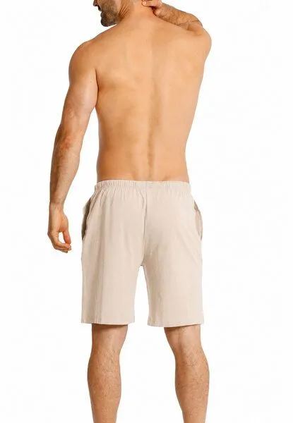 Haasis Bodywear Haasis Bodywear Herren Bermuda mit Seitentaschen, Single Jersey, reine Baumwolle, Sandgrau, – Produktbild 4 von 4