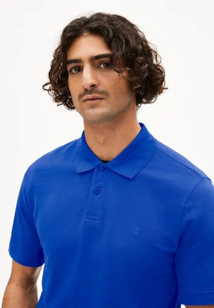 ARMEDANGELS ARMEDANGELS MAARIO - Herren Polo T-Shirt aus Bio-Baumwolle, Dynamo blue, – Produktbild 3 von 4