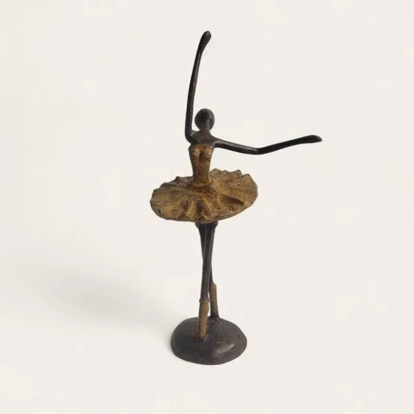 Moogoo Creative Africa Moogoo Creative Africa Bronze-Skulptur "Danseuse de ballet" Ballerina 27 cm, handgemacht und fair – Produktbild 3 von 5