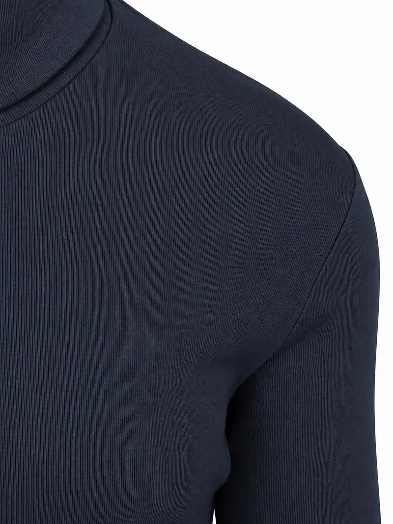 Marc O'Polo Marc O'Polo Rollkragenpullover Navy - Größe M, Dunkelblau, – Produktbild 4 von 4