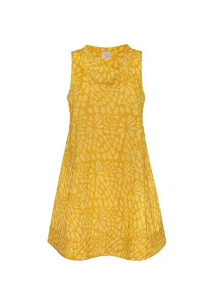 Global Mamas Global Mamas Bio Kleid - ELI - Gingko, Floral burst gold (gelb), – Produktbild 2 von 4