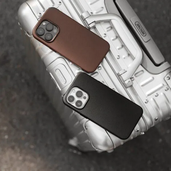 Woodcessories Woodcessories iPhone Leder Hülle aus Aloe Vera Pflanzen, Schwarz, – Produktbild 2 von 4