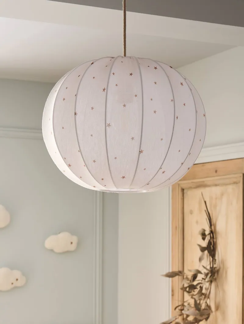 Vertbaudet Lampenschirm aus Stoff Kinderzimmer, Beige, – Produktbild 2 von 4