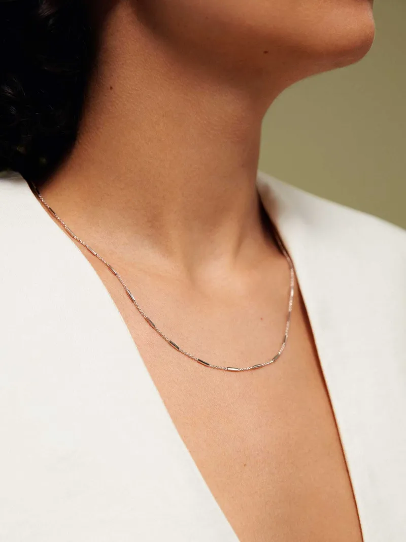 Dear Darling Berlin Dear Darling Berlin Damen vegan Halskette Mit Stäben Zartes Silber, Silber, – Produktbild 1 von 4
