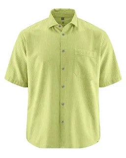 HempAge Hempage Herren vegan Gestreiftes Kurzarm Shirt Bambusgrün – Produktbild 1 von 1