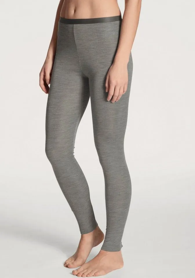 CALIDA CALIDA Leggings True Confidence wärmend, elastisch, Feinripp-Qualität, atmungsaktiv, weich, Grau, – Produktbild 2 von 5
