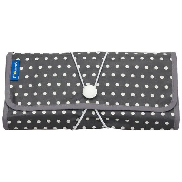 Flosinn Flosinn Wickeltasche Wickelunterlage Wickelclutch abwischbar, Grau (anthrazit), – Produktbild 1 von 4
