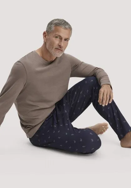 hessnatur hessnatur Schlafhose PURE COTTON aus reiner Bio-Baumwolle, Graphitblau, – Produktbild 2 von 3