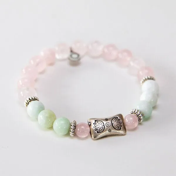 Divasya Divasya Armband "Lotus Garden" aus Rosenquarz – Produktbild 1 von 4