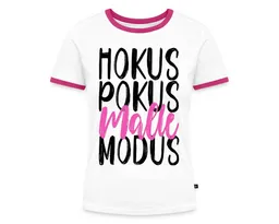 Spreadshirt T-Shirt Hokus Pokus Malle Modus Mallorca Party Frauen Kontrast T-Shirt (1-tlg) Slim Fit – Produktbild 1 von 1