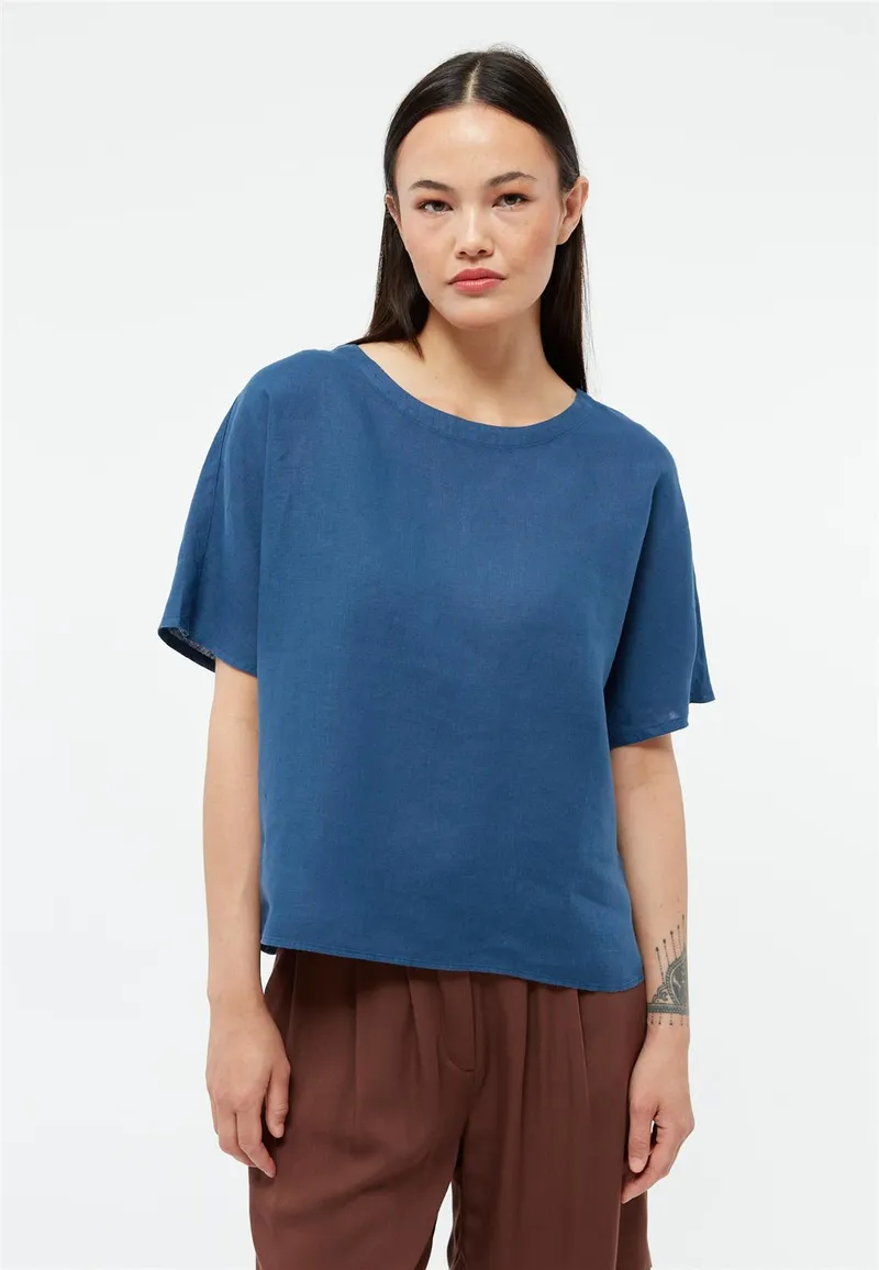Givn Berlin Leinen-Bluse Modell: Pina, Blazing blue, – Produktbild 1 von 1