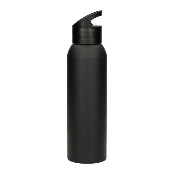 elasto elasto Aluminiumflasche 0,6 Liter Bamboo Trinkflasche, Schwarz, – Produktbild 1 von 3