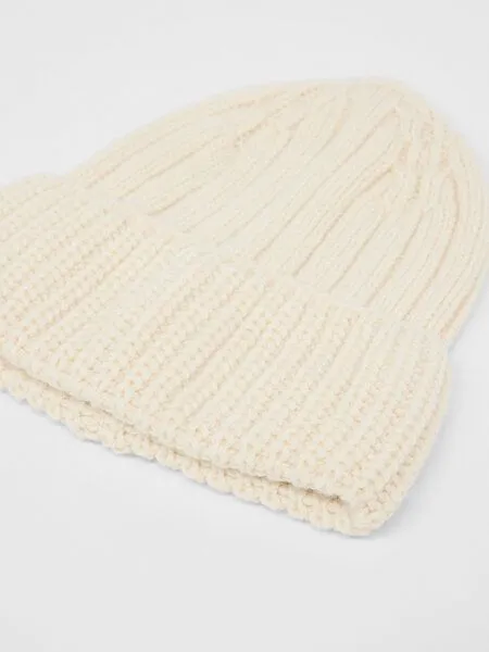 LANIUS LANIUS Strickmütze aus Bio-Schurwolle und Bio-Baumwolle, Off white, – Produktbild 4 von 4